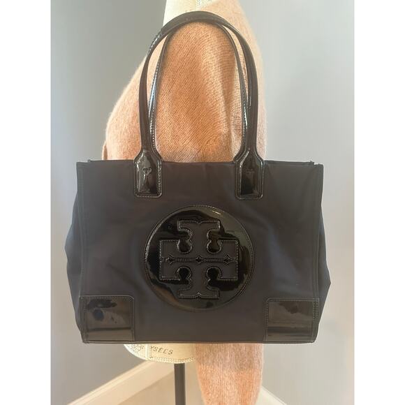 Tory Burch Ella Timeless Patent Nylon Tote - Picture 1 of 5